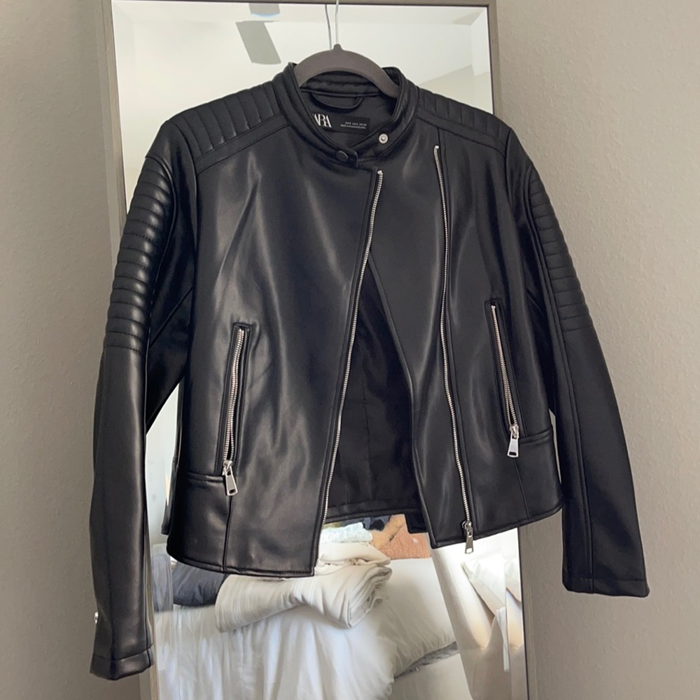 Zara Faux Leather Jacket - Never Worn